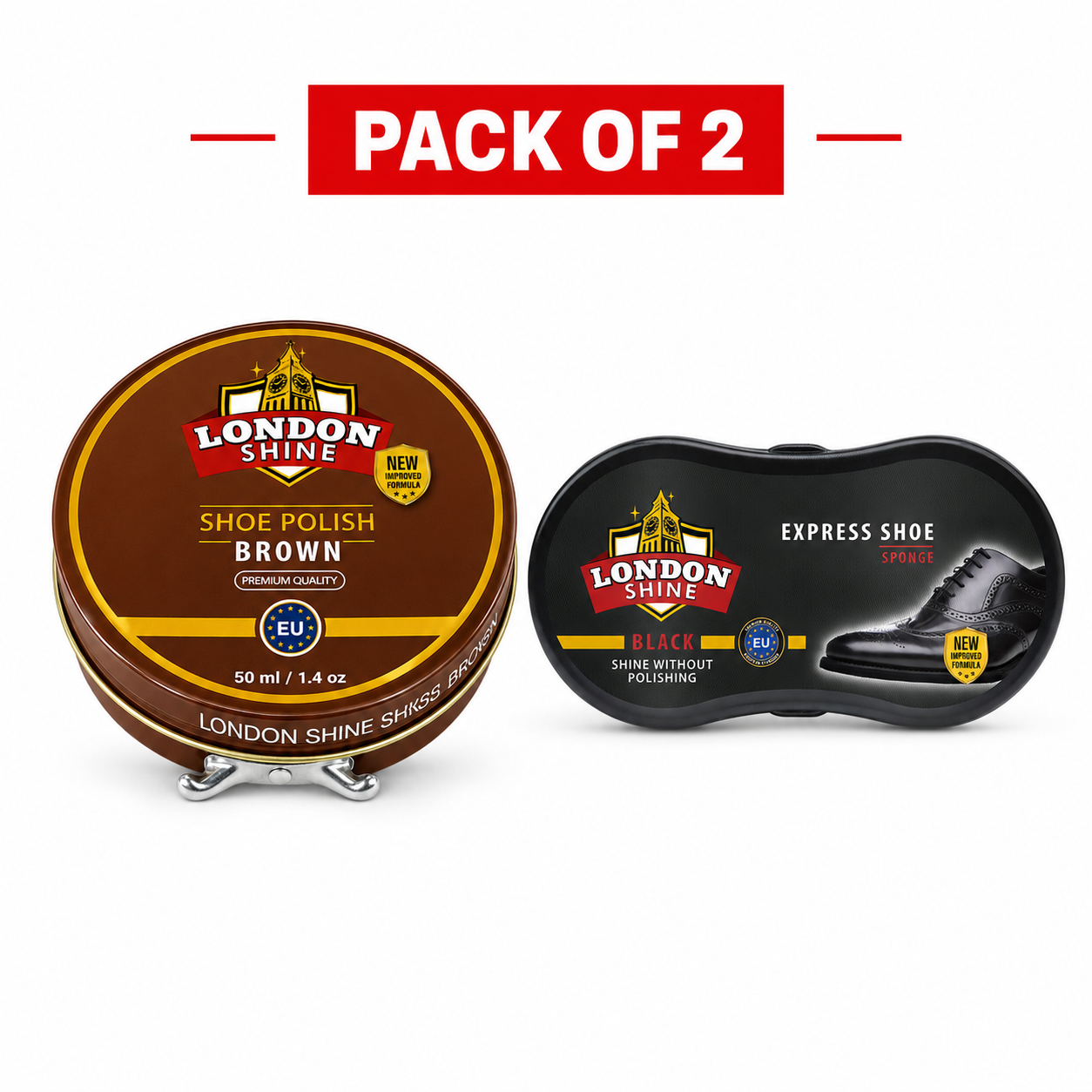 Brown Wax Polish / Black Shoe Shine Sponge