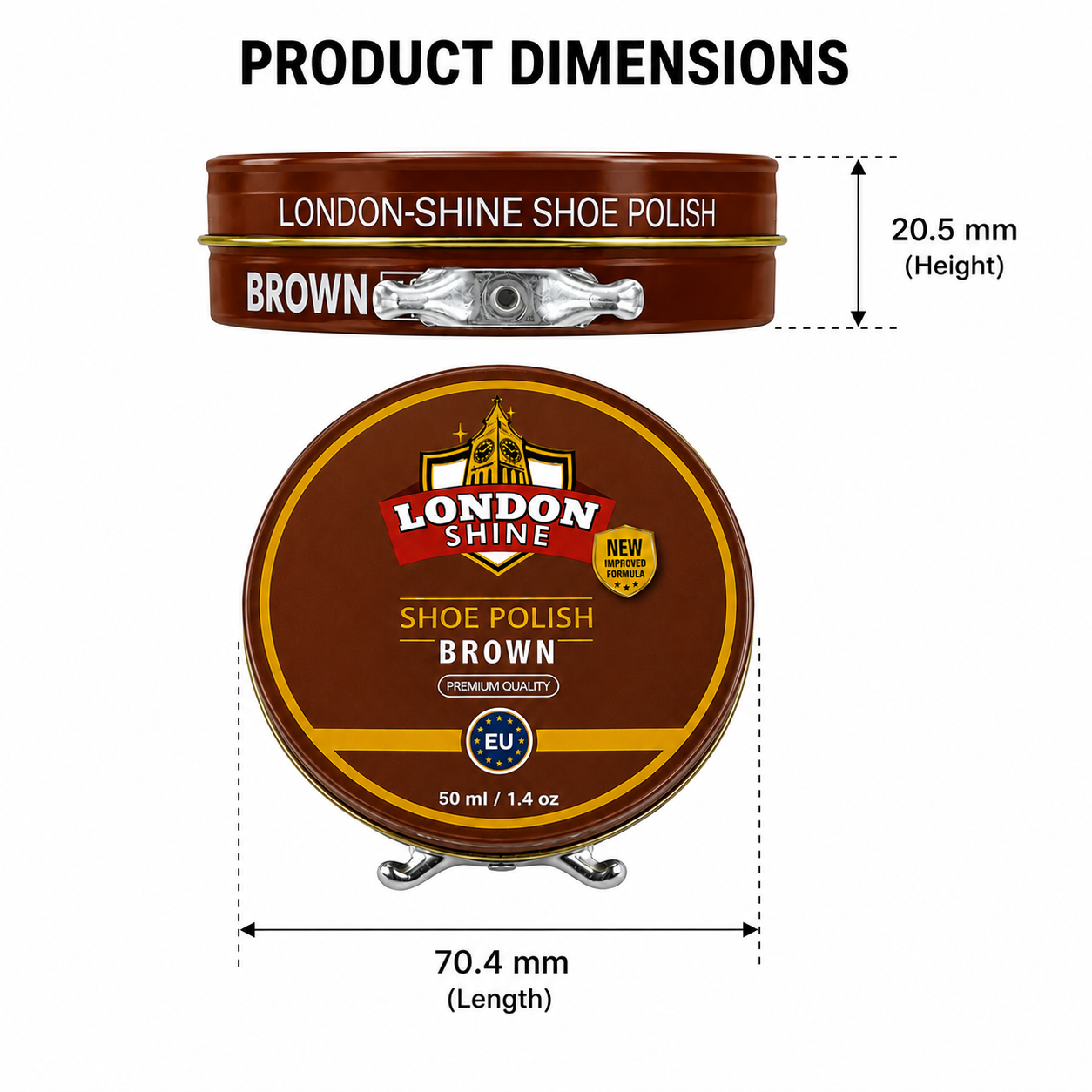 WAX SHOE POLISH 50ML – BROWN