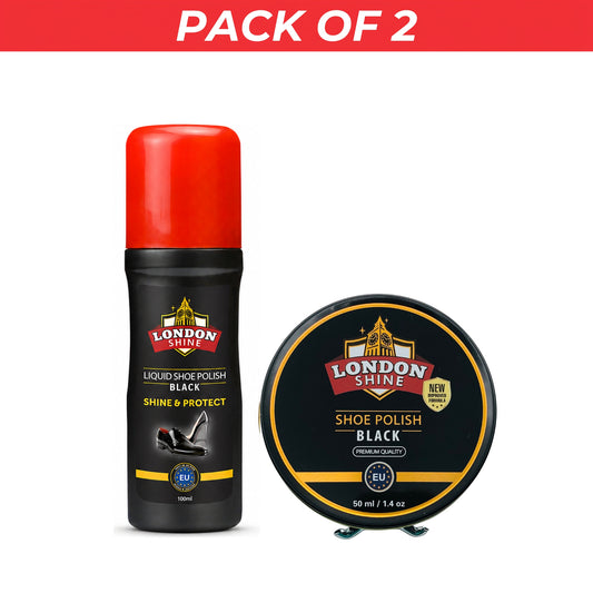 Black Liquid Shoe Polish / Black Wax Shoe Polish