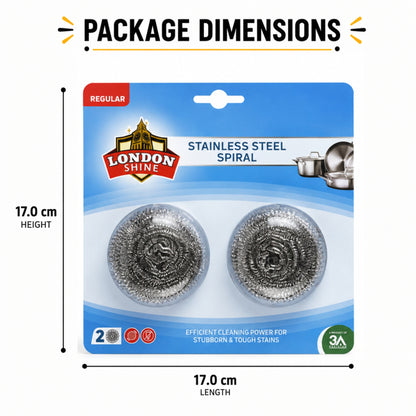 STAINLESS STEEL SPIRAL (REGULAR) BLISTER PACK 2PCS