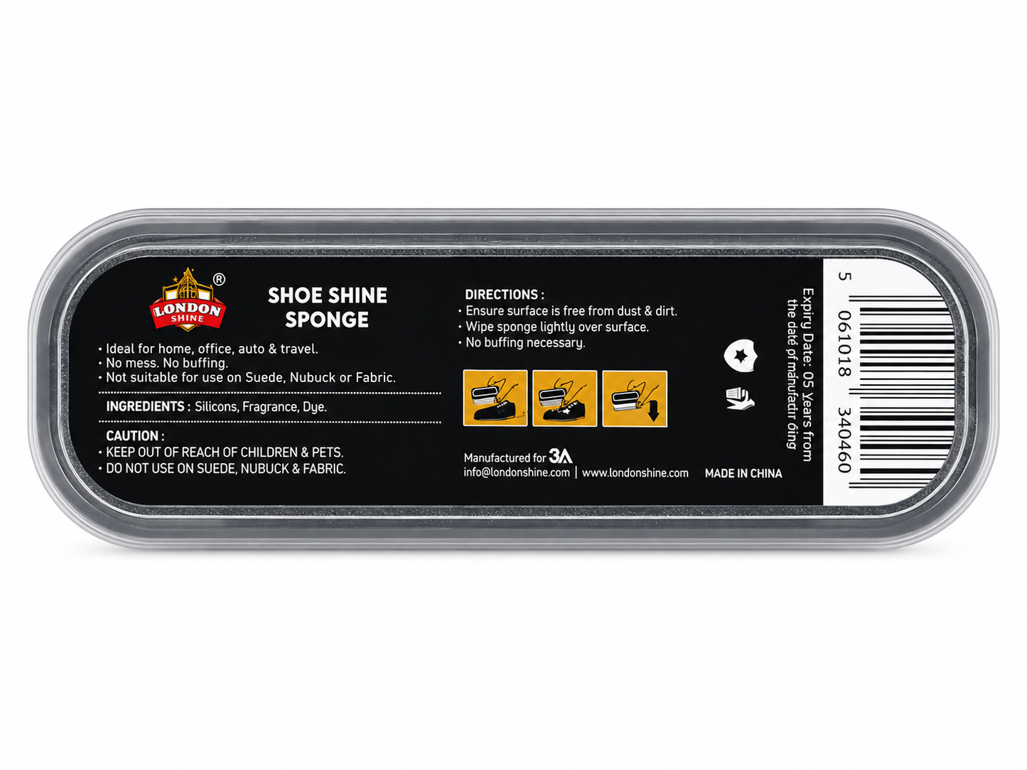 SHOE SHINE SPONGE BLACK (MINI)