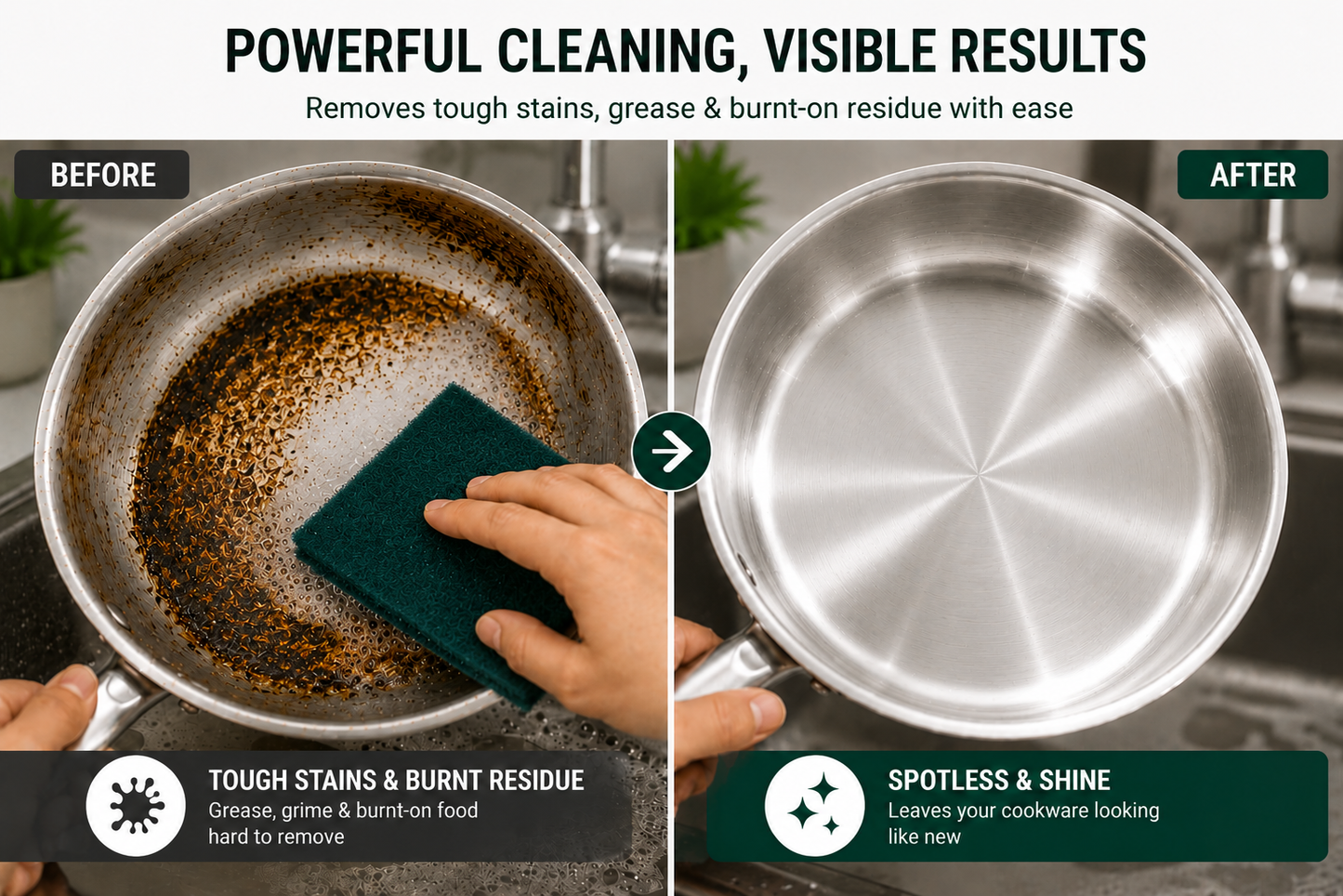 SCOURING PADS (LARGE) 3 IN 1
