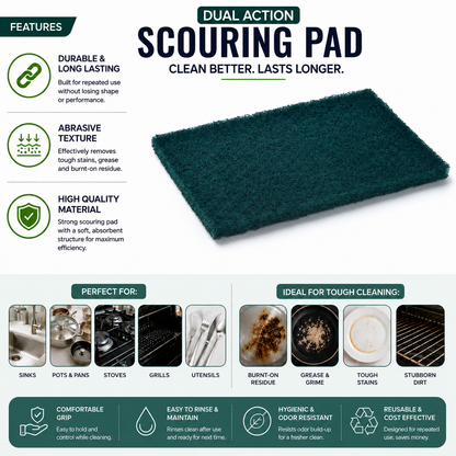 SCOURING PADS (LARGE) 3 IN 1