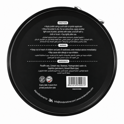 WAX SHOE POLISH 100ml - BLACK
