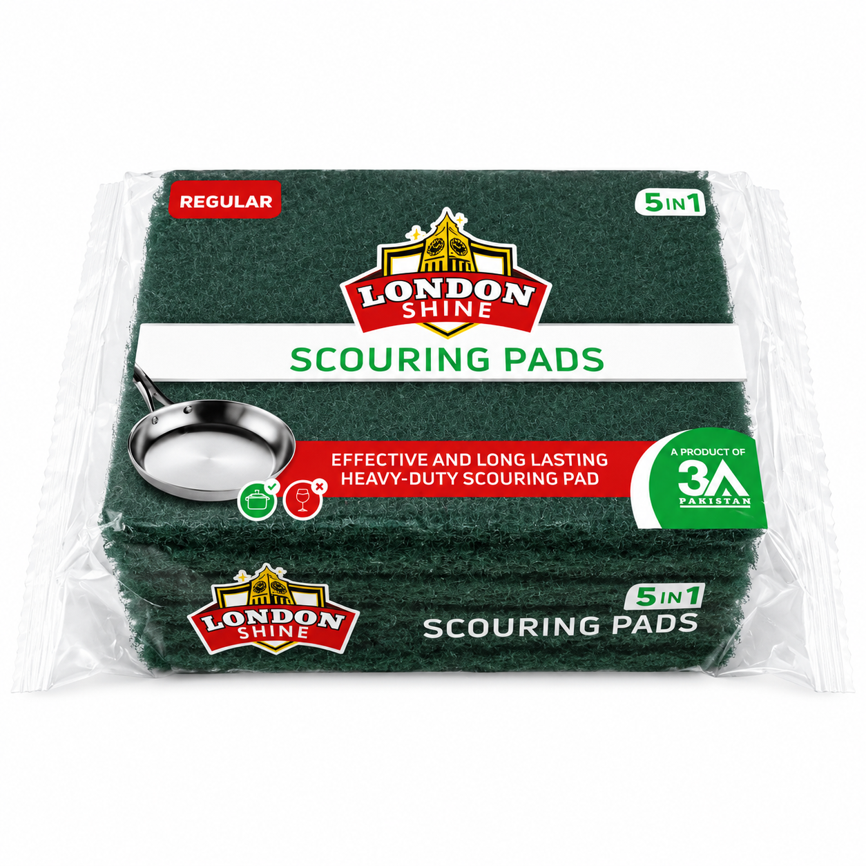 SCOURING PADS (REGULAR) 5 IN 1