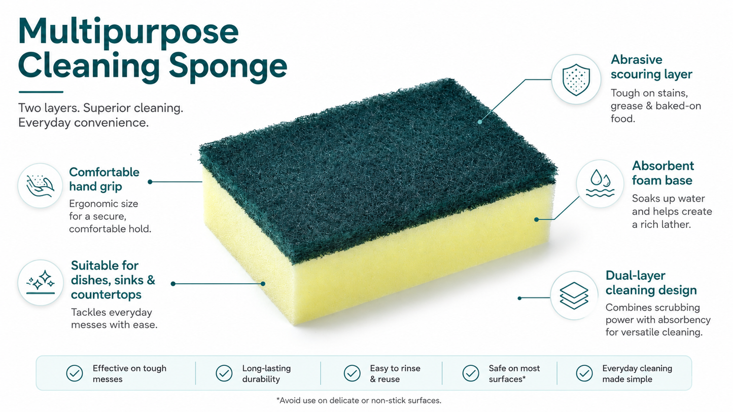 POWER SPONGE (REGULAR) 2 IN 1